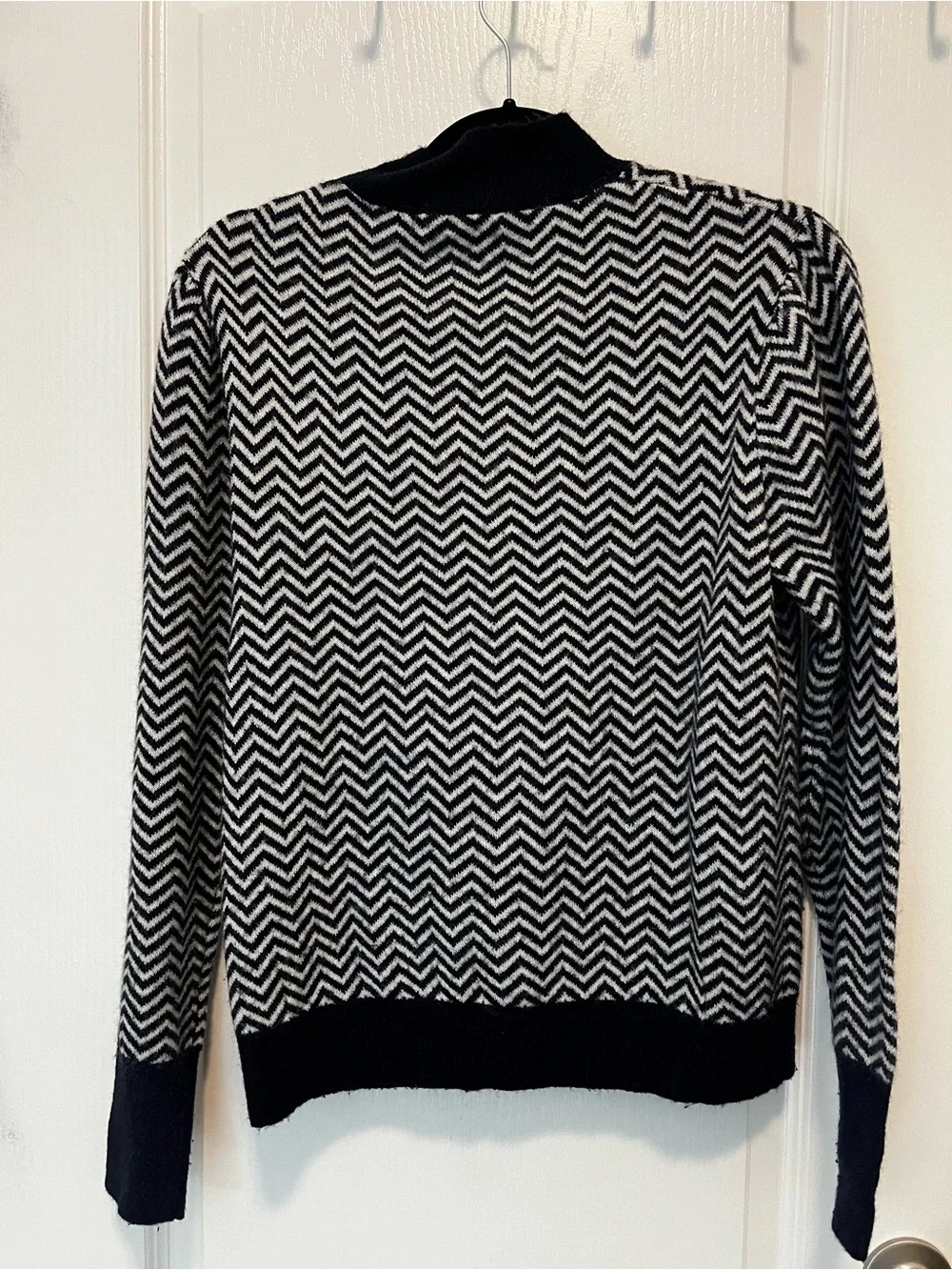 JCREW Button-detail mockneck sweater in herringbone size medium
